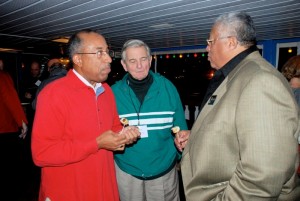 (L to r) Eric Eversley, New York, Mike Usdan, and David Snead (CT) enjoy cruise